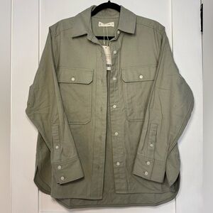 Everlane womens Sage Green Shirt Jacket